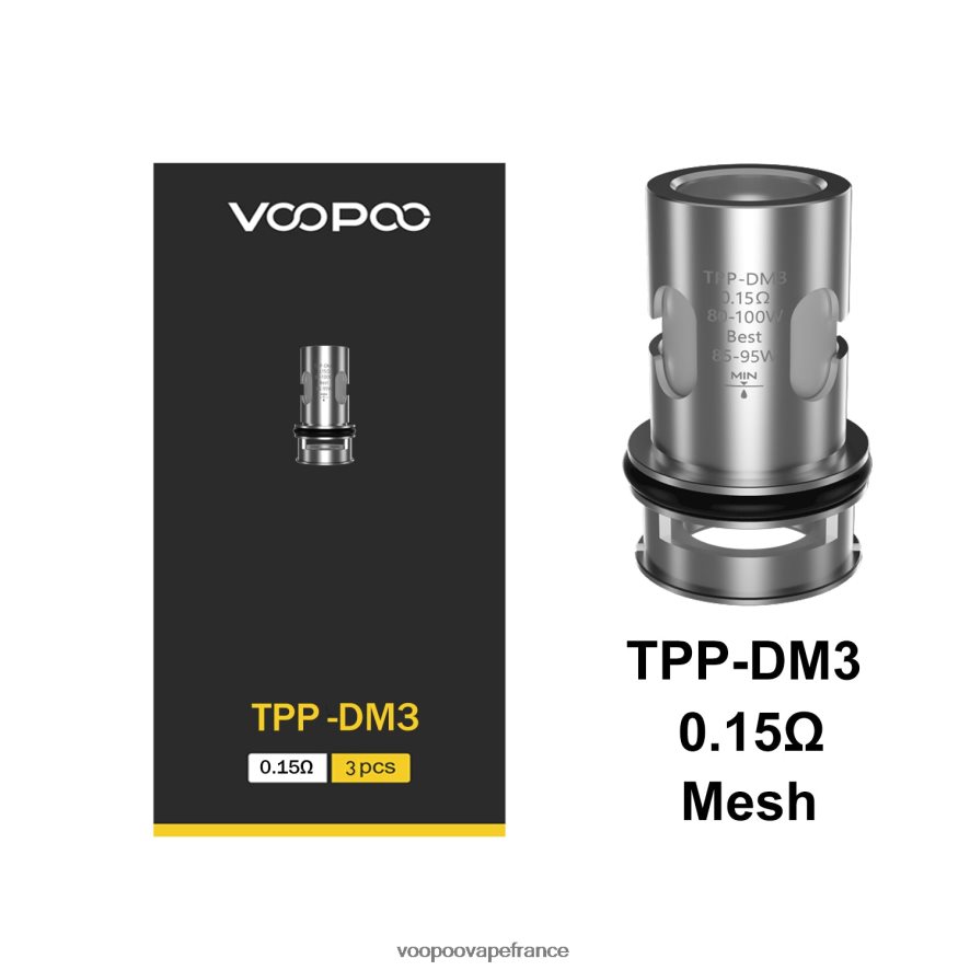VOOPOO TPP bobines (3 pièces) tpp-dm3 - VOOPOO prix France 4BXRH610