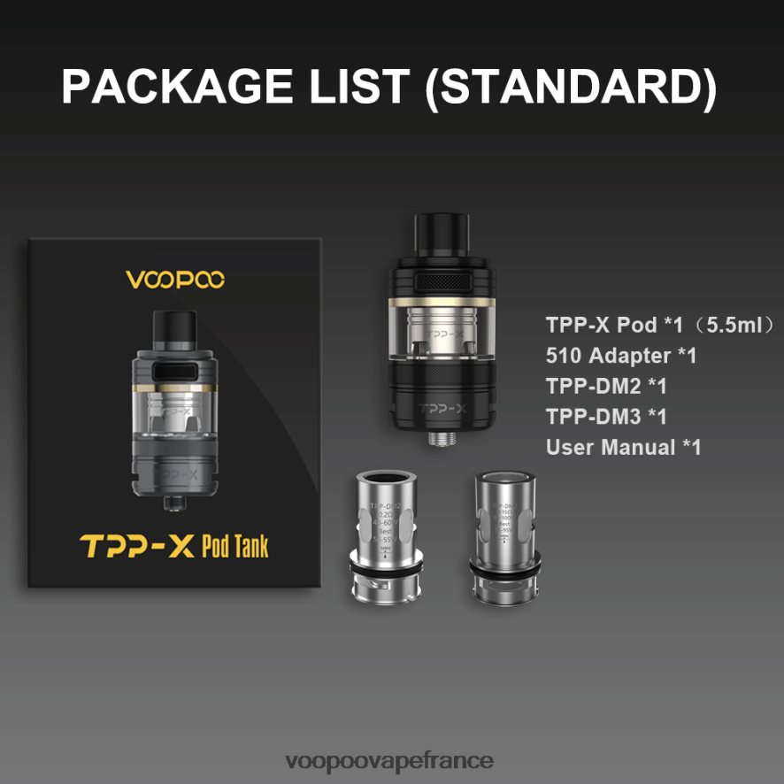 VOOPOO TPP X réservoir à dosettes arc-en-ciel - VOOPOO vape Paris 4BXRH514