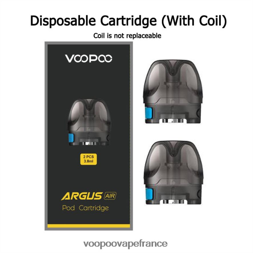 VOOPOO ARGUS AIR cartouche de dosettes (2 pièces) pod avec bobine de 0,8 ohm - VOOPOO site officiel France 4BXRH535