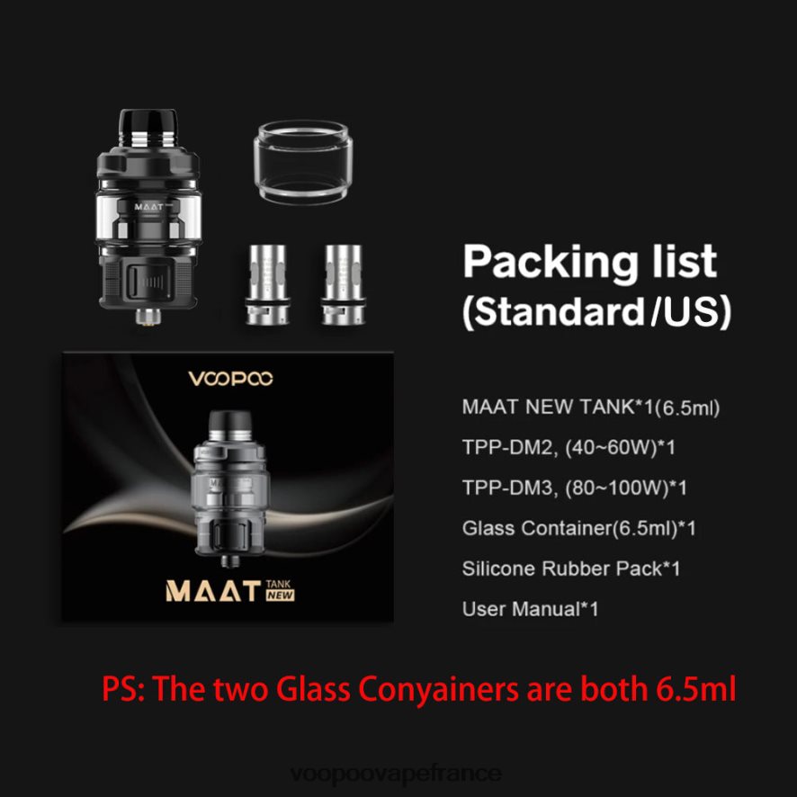 VOOPOO MAAT réservoir neuf noir - VOOPOO cigarette électronique 4BXRH511