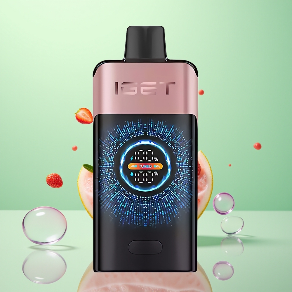 IGET ONE 12000 Chupa Chups Fraise Écran Courbé Grand et Dual Mesh