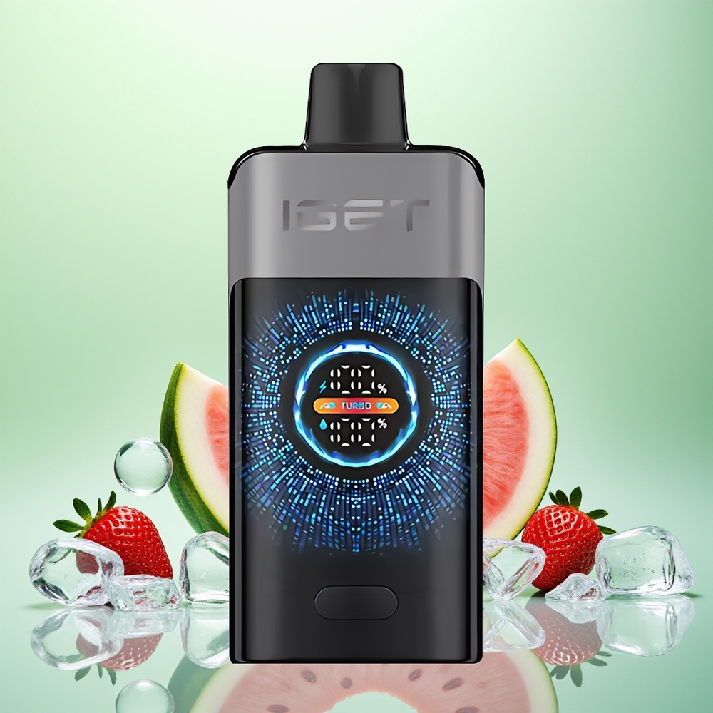 IGET ONE 12000 Fraise Pastèque Glacée avec Écran Courbe et Batterie 2700 mAh