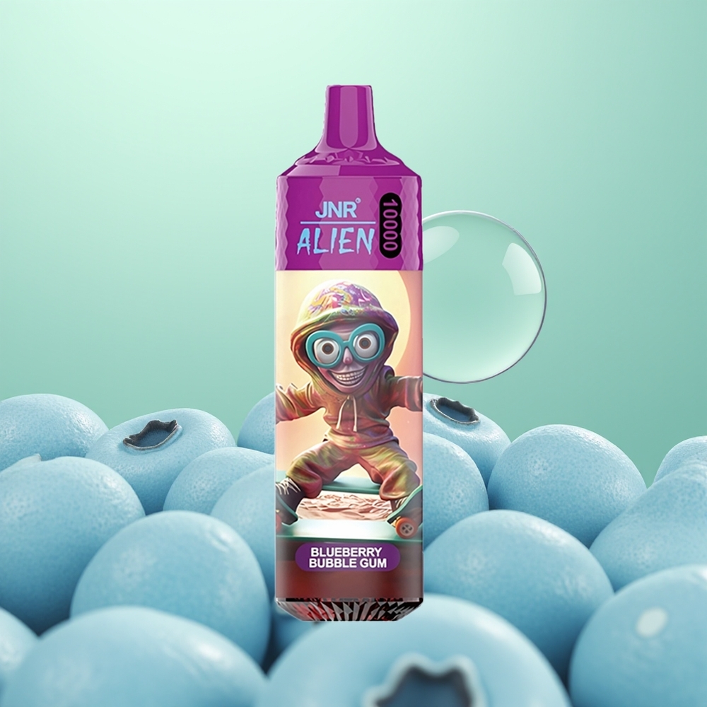 JNR Alien 10000 Chewing Bulle Myrtille avec LED et Charge Rapide