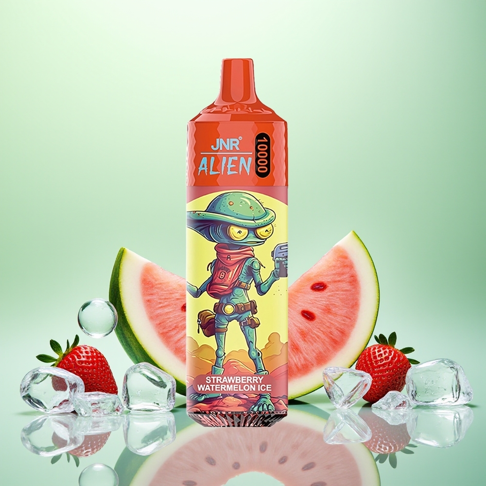 JNR Alien 10000 Glace Fraise Pastèque avec LED RGB et 850mAh