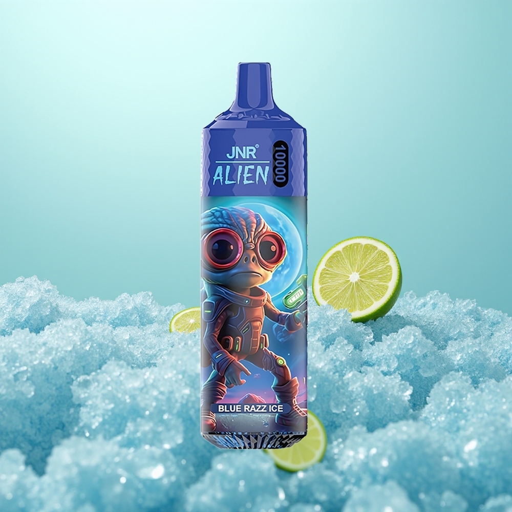 JNR Alien 10000 Glace Framboise Bleue à LED et Recharge Rapide