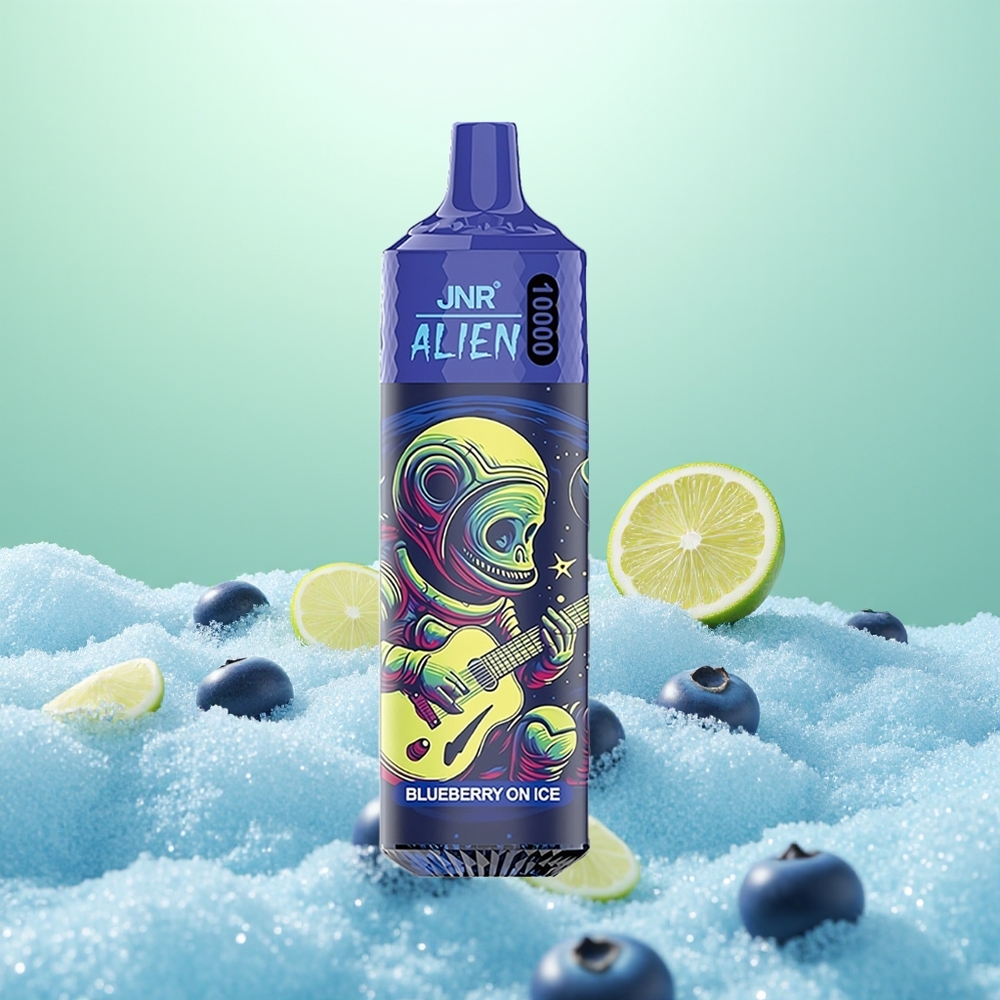 JNR Alien 10000 Myrtille Sur Glace avec LED et Charge Rapide