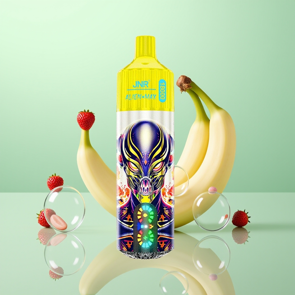 JNR Alien Max 18000 Fraise Banane Double Mesh et Double Coeur