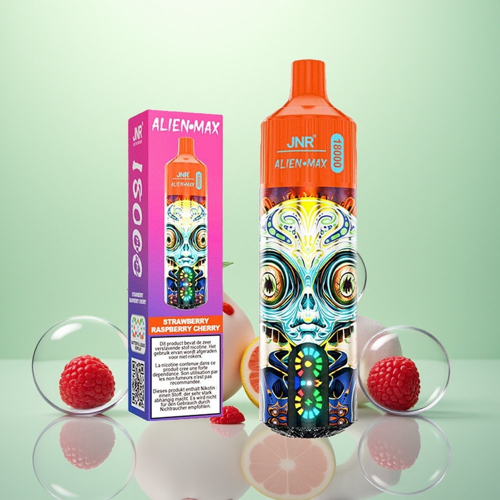 JNR Alien Max 18000 Fraise Framboise Cerise Double Mesh Charge Rapide
