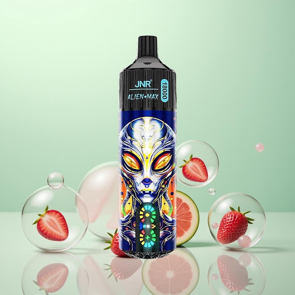 JNR Alien Max 18000 Fraise Pastèque Bubblegum Double Mesh & Charge Rapide Type-C