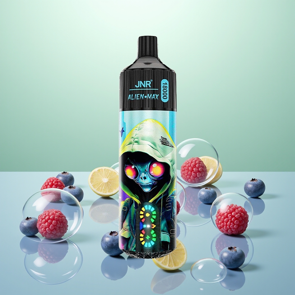 JNR Alien Max 18000 Myrtille Framboise Écran LED Double Mesh