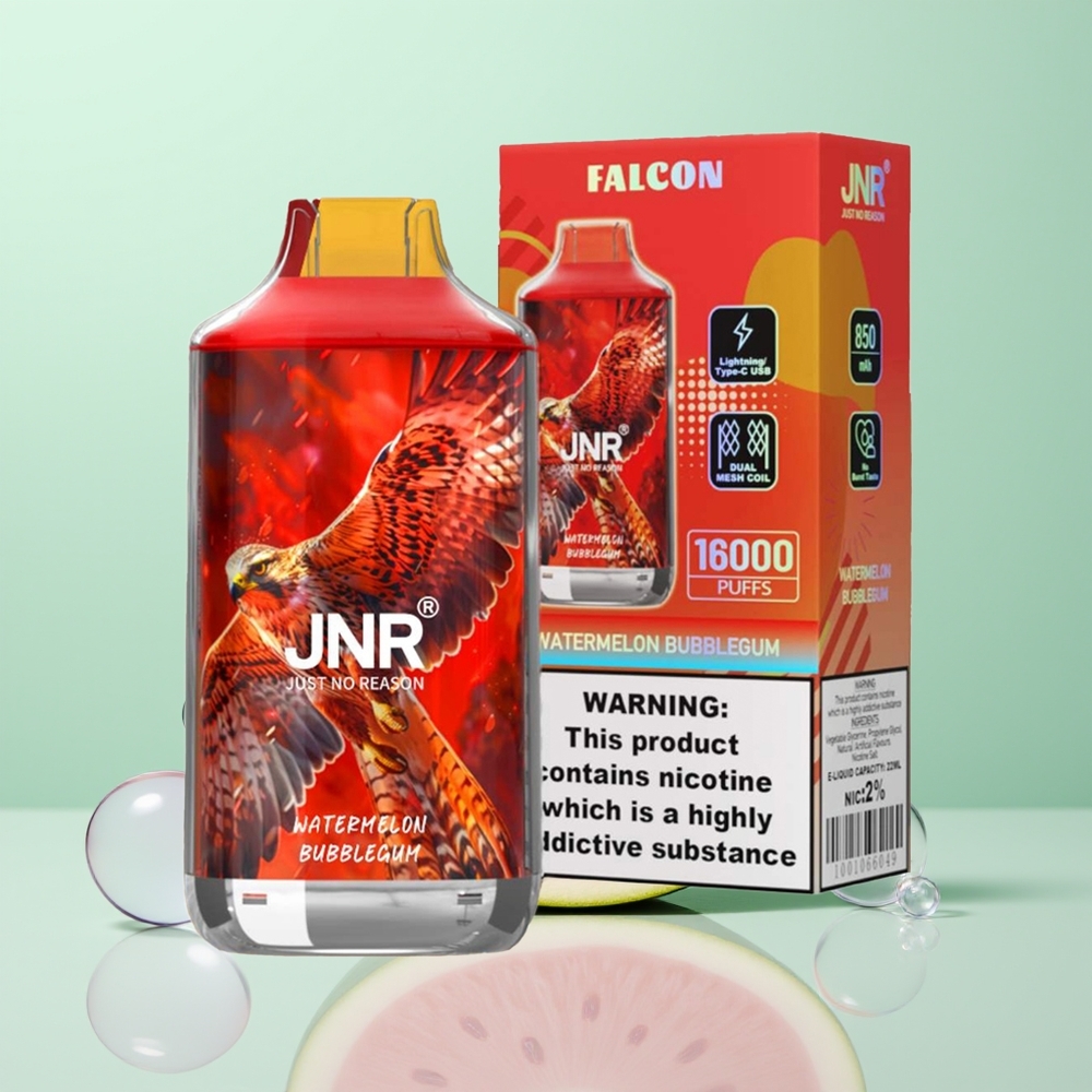 JNR Falcon 16000 Chewing-gum Pastèque Dual Mesh & Affichage LED Intelligent