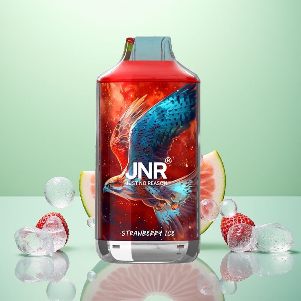 JNR Falcon 16000 Glace Fraise Dual Mesh 850mAh Type C LED 22ml 2%
