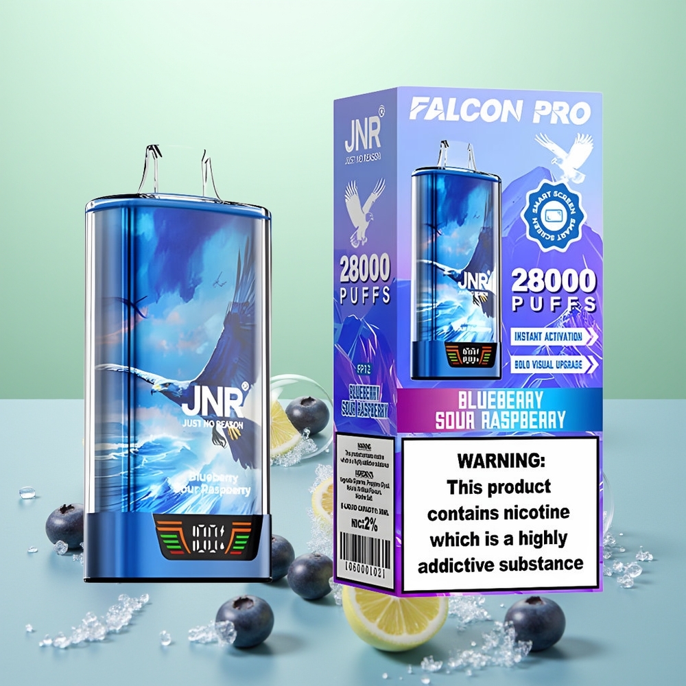 JNR Falcon Pro 28000 Framboise Acidulée Myrtille 30ml Dual Mesh