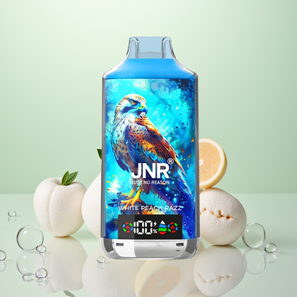 JNR Falcon X 18000 Pêche Blanche Framboise Dual Core 24ml