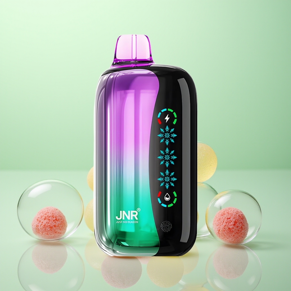 JNR Flex Ice 21000 Gummies Cerises Acidulées avec Ajustement Glacial et 26ml d'E-Liquide