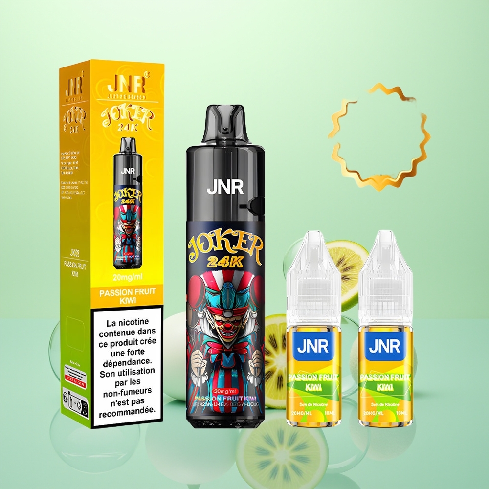 JNR Joker 24K Fruit de la Passion Kiwi avec Recharge Latérale et Batterie 800mAh
