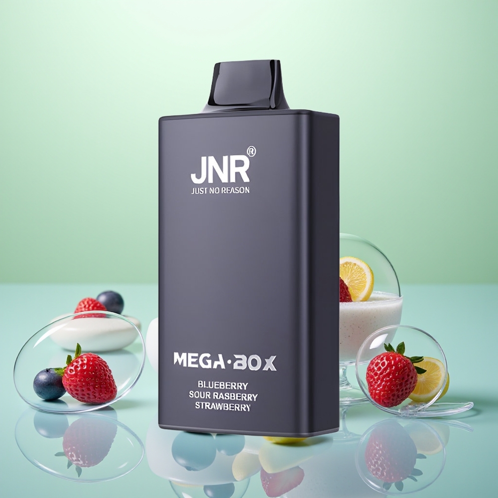 JNR Mega Box 25000 Framboise Acidulée Fraise Myrtille avec Dual Mesh et Type-C