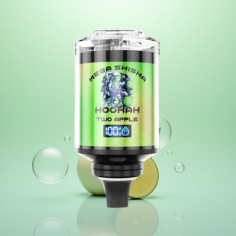 JNR Mega Shisha Hookah 100K Deux Pommes Lumière Interactive et Flux d'Air Réglable