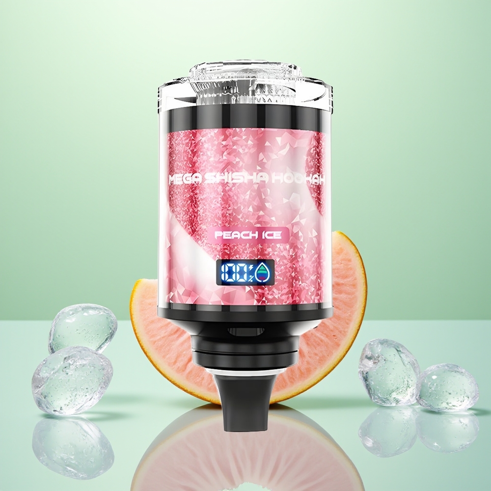 JNR Mega Shisha Hookah 100K Glace de Pêche 60ml 2200mAh