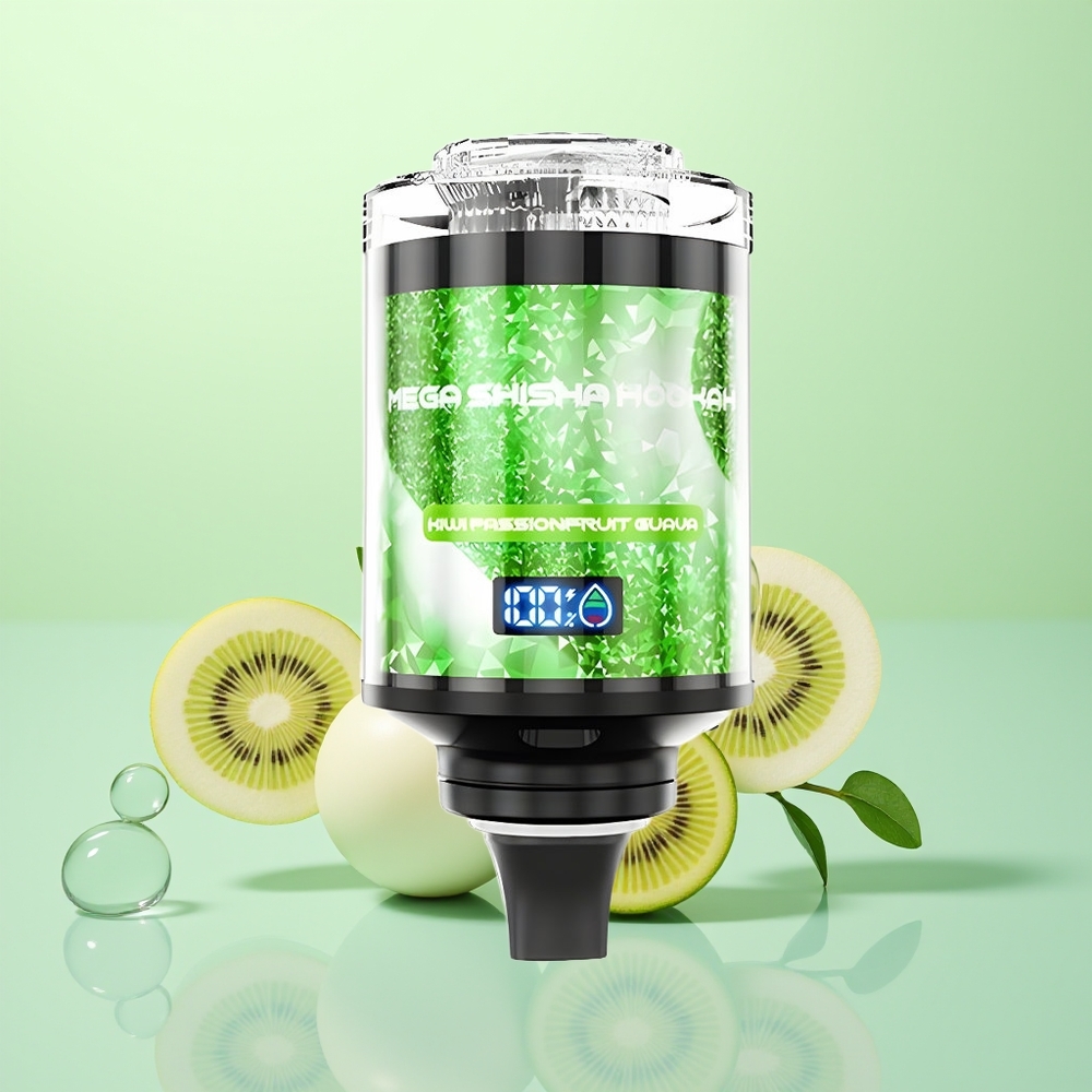 JNR Mega Shisha Hookah 100K Kiwi Fruit de la Passion Goyave 2200mAh 60ml