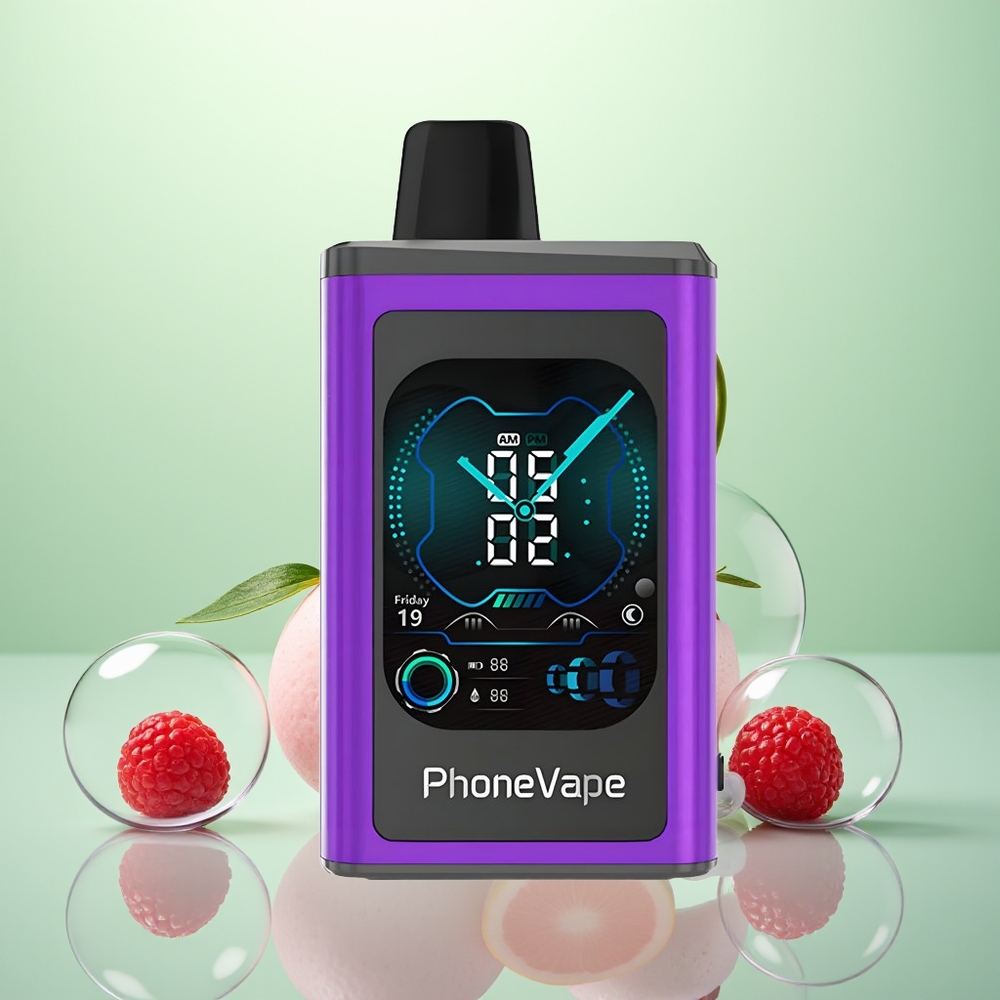 JNR PhoneVape 30000 Cerise Fraise Framboise Turbo Écran Complet