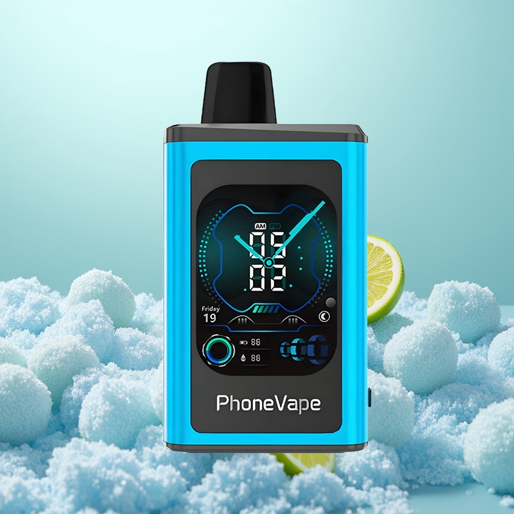JNR PhoneVape 30000 Glace Framboise Bleue Turbo Écran Complet