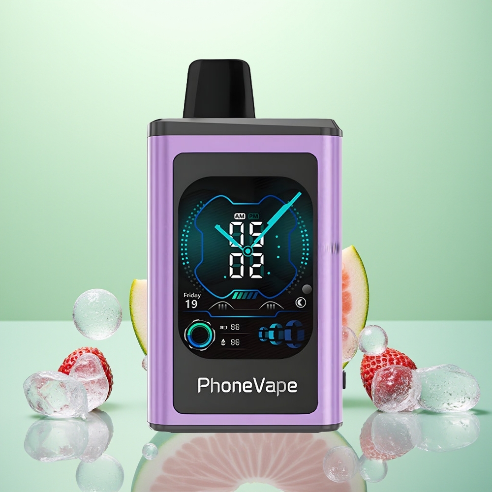 JNR PhoneVape 30000 Glace à la Fraise Turbo Écran Complet