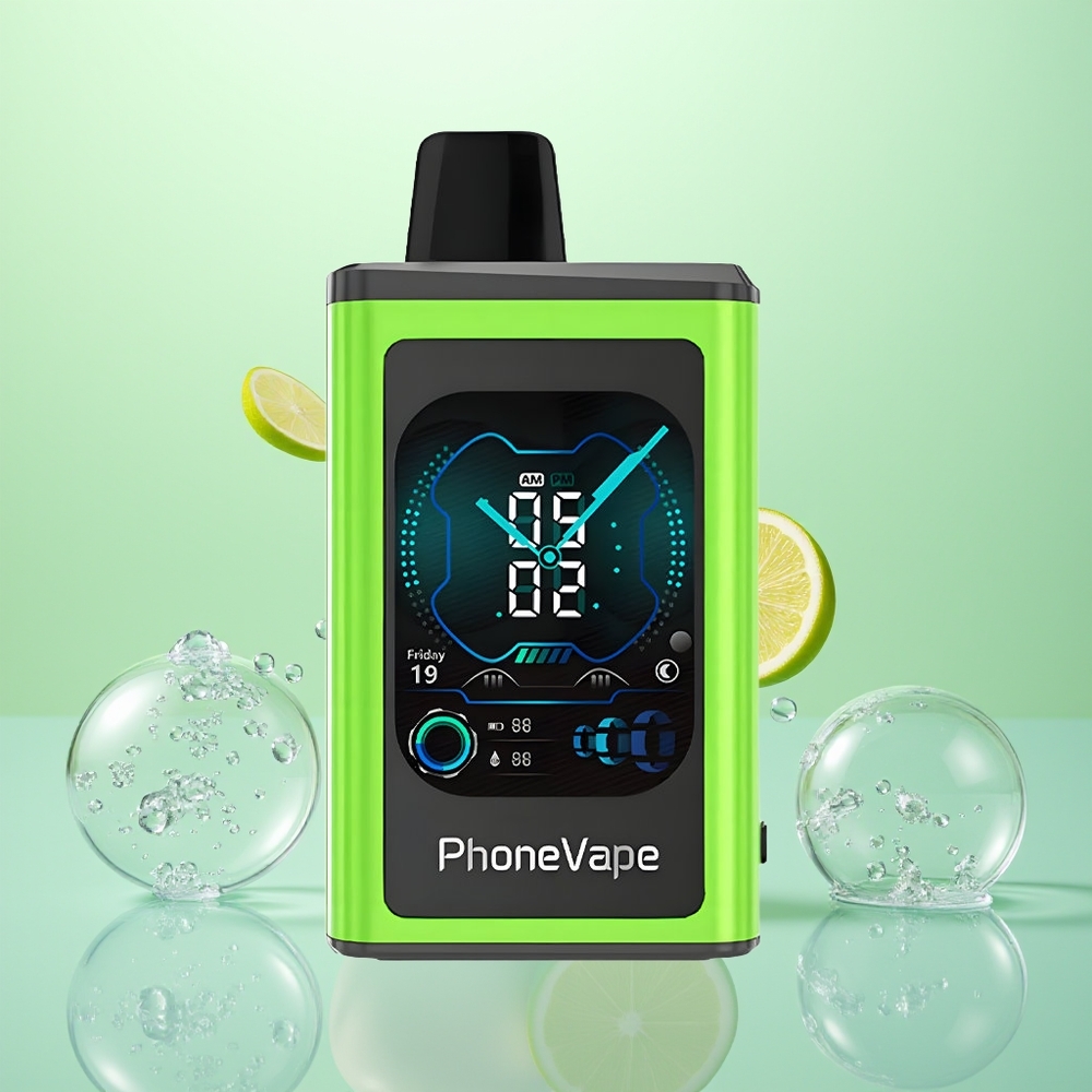 JNR PhoneVape 30000 Pomme Acidulée Glace avec Turbo et Écran Complet