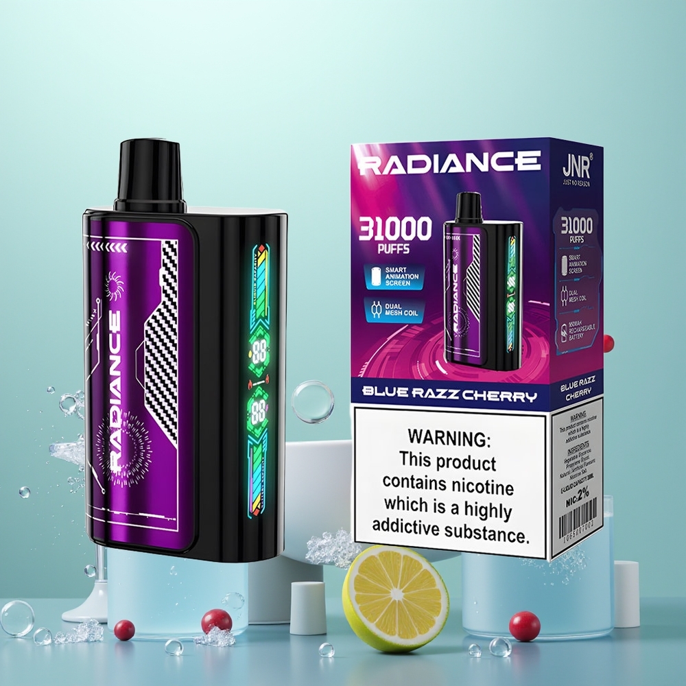 JNR Radiance 31000 Cerise Bleue Razz Dual Mesh Écran Animé