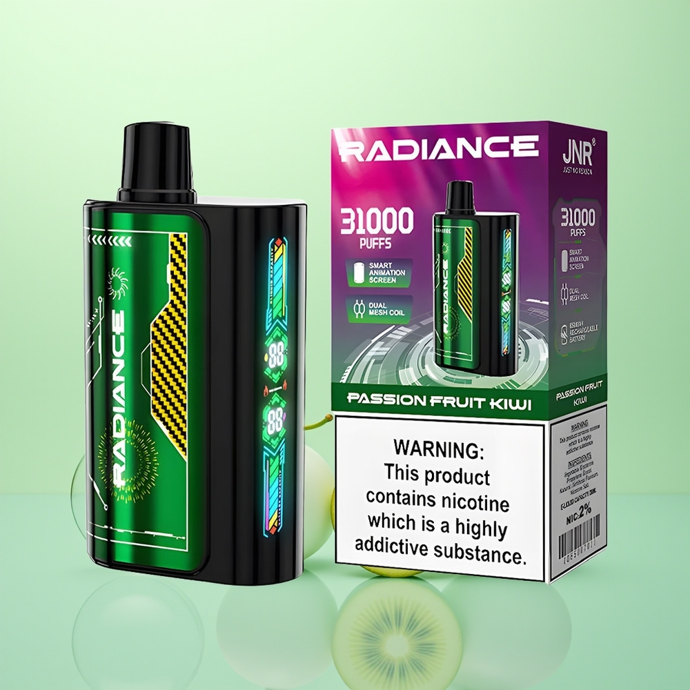 JNR Radiance 31000 Fruit de la Passion Kiwi Double Mesh Écran Animé