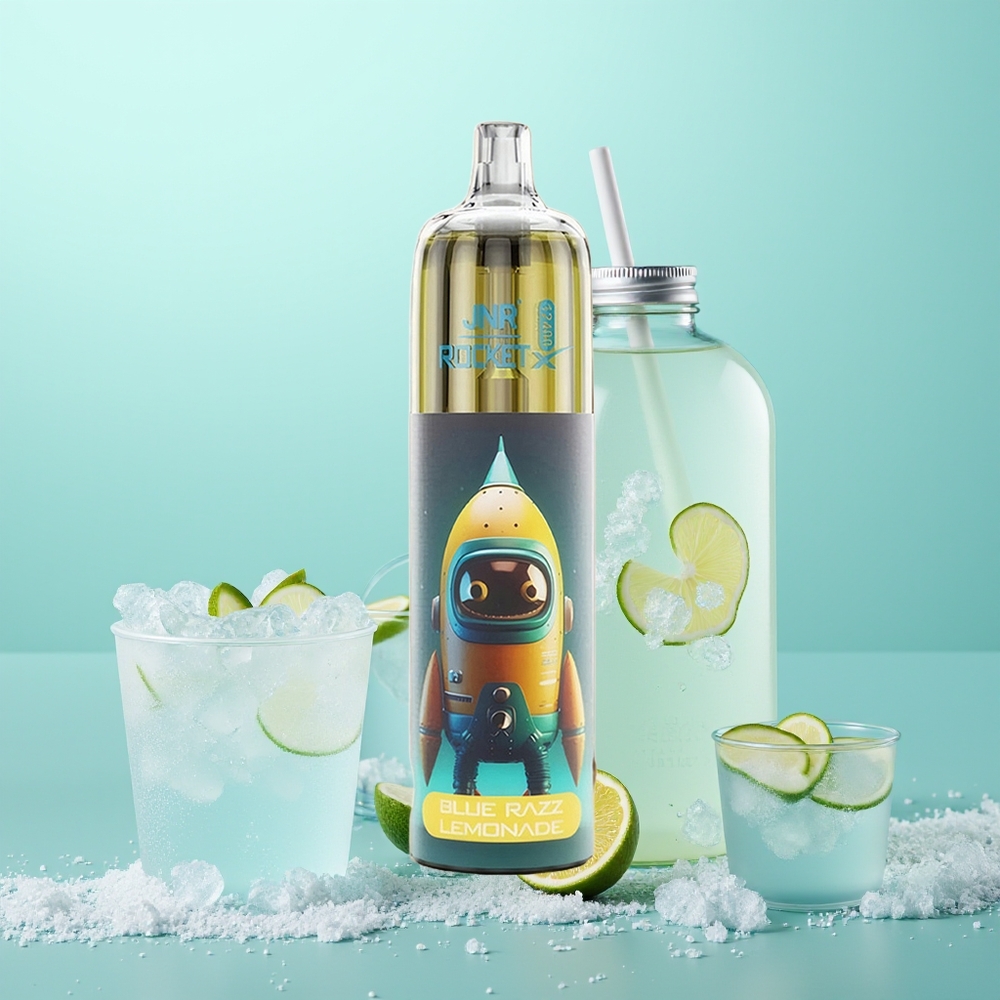 JNR Rocket-X 12400 Citron Bleu Rafraîchissant avec Airflow Réglable et Lumières RVB