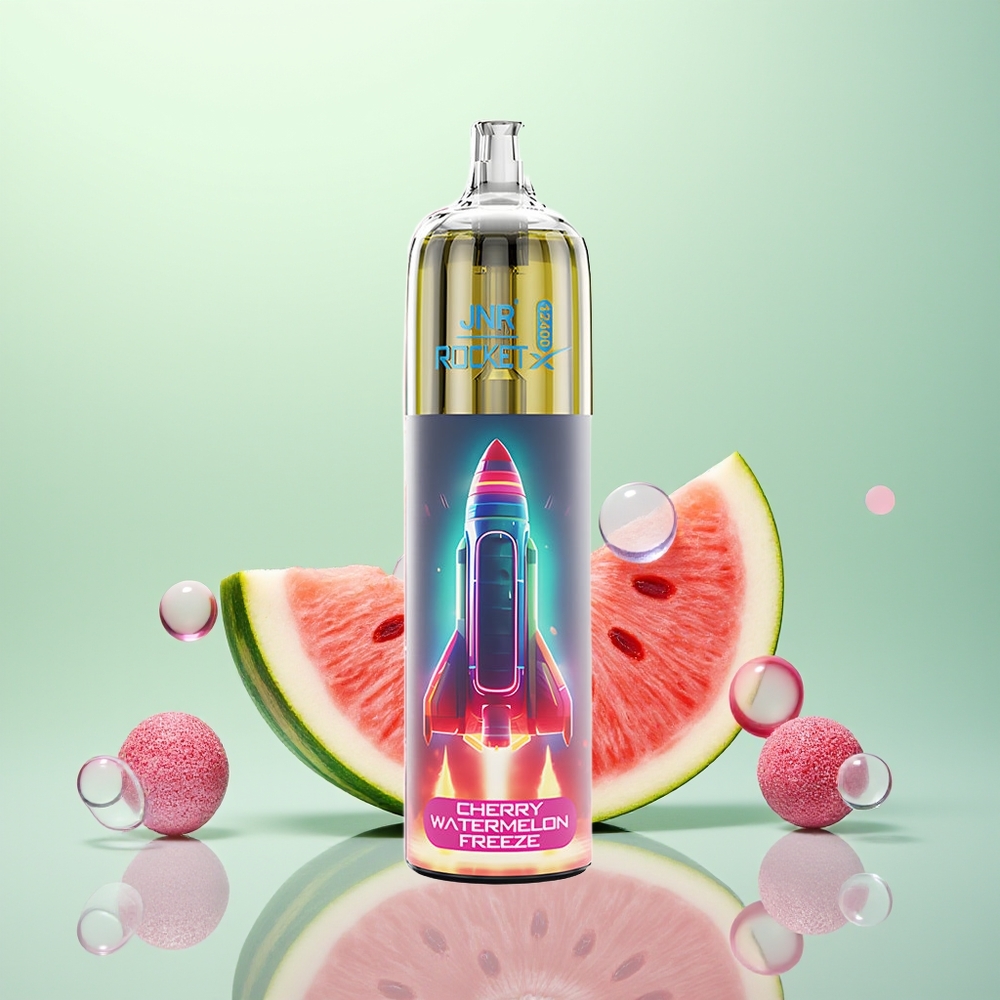 JNR Rocket-X 12400 Glace Cerise Pastèque à Flux d'Air Réglable et Lumières RGB