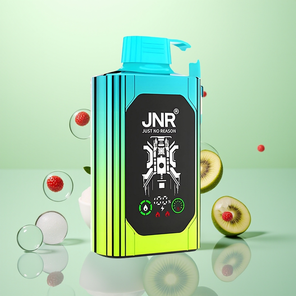 JNR Shisha Hookah Box 20500 Fraise Kiwi HD Affichage Dual Mesh Coil