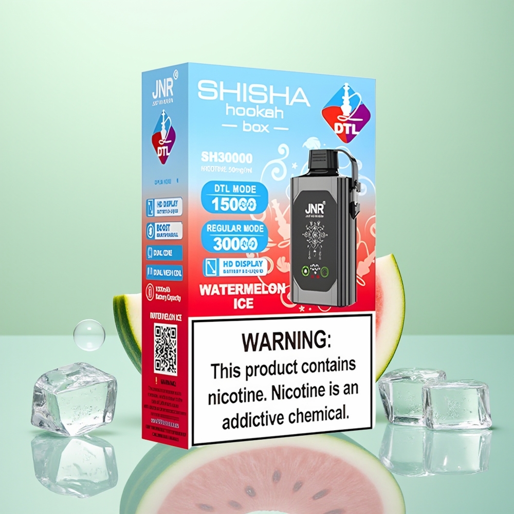 JNR Shisha Hookah Box 20500 Glace à la Pastèque HD Dual Charge Rapide