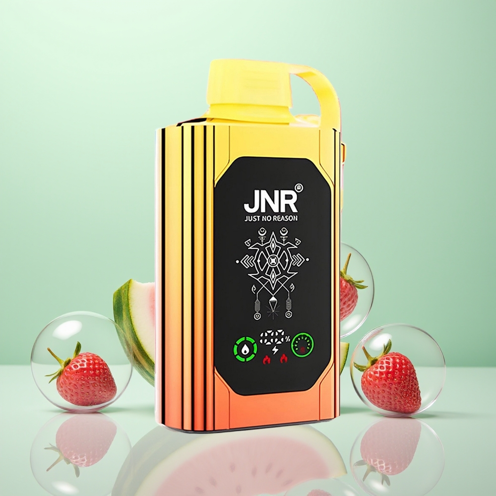 JNR Shisha Hookah Box 20500 Pastèque Fraise Bubblegum - HD Display & Dual Mesh Coil