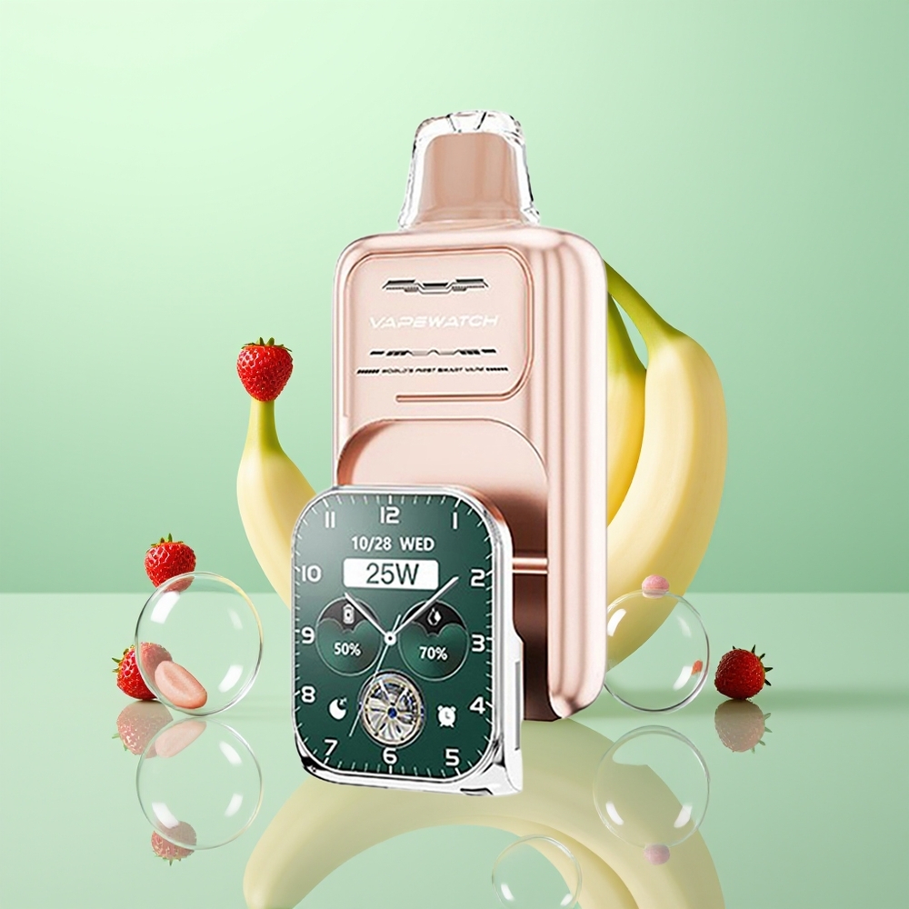 JNR VapeWatch 30000 Fraise Banane Double Mesh Charge Rapide