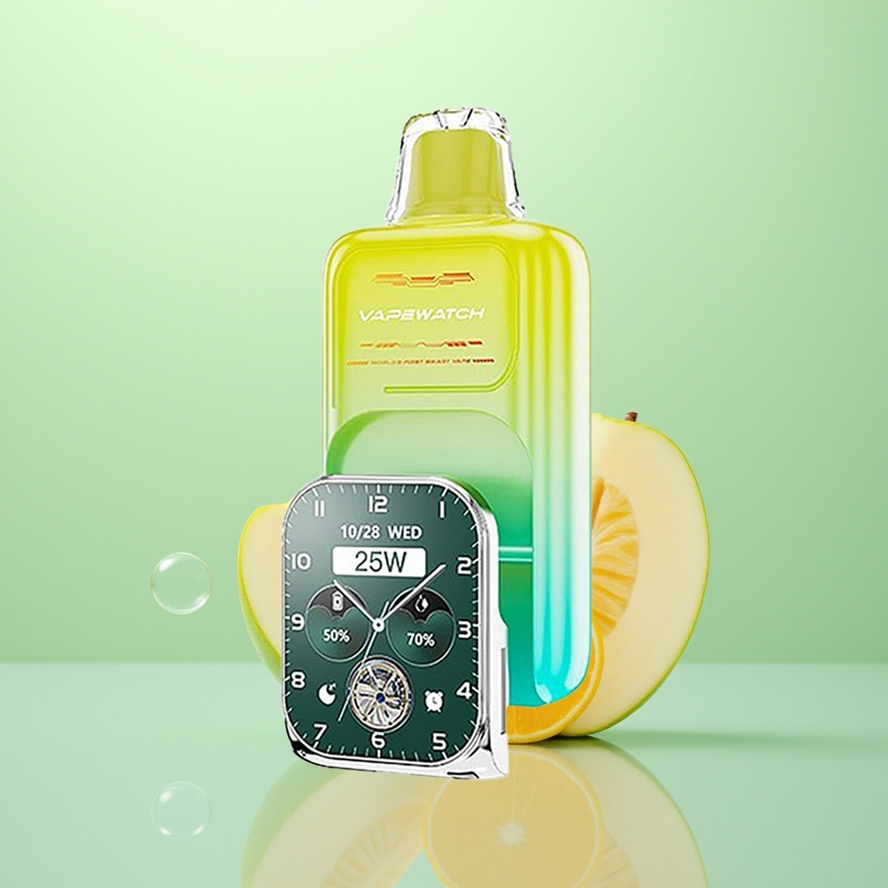 JNR VapeWatch 30000 Mangue Orange Dual Mesh Charge Rapide Type-C