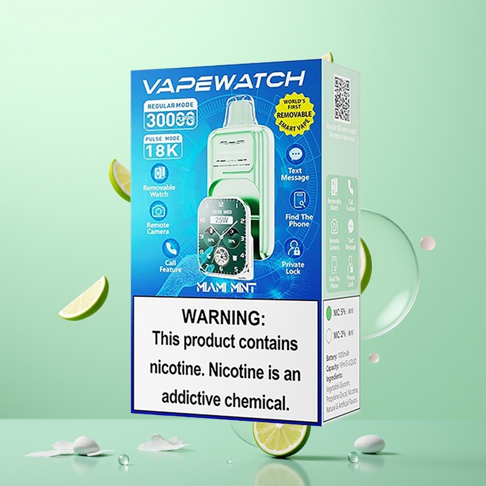 JNR VapeWatch 30000 Menthe Miami Double Mesh 19mL 5%