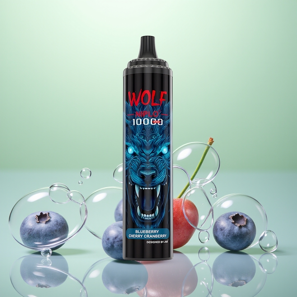 JNR Wolf Niplo 10000 Myrtille Cerise Canneberge 1.0 Ohm 650mAh Type-C