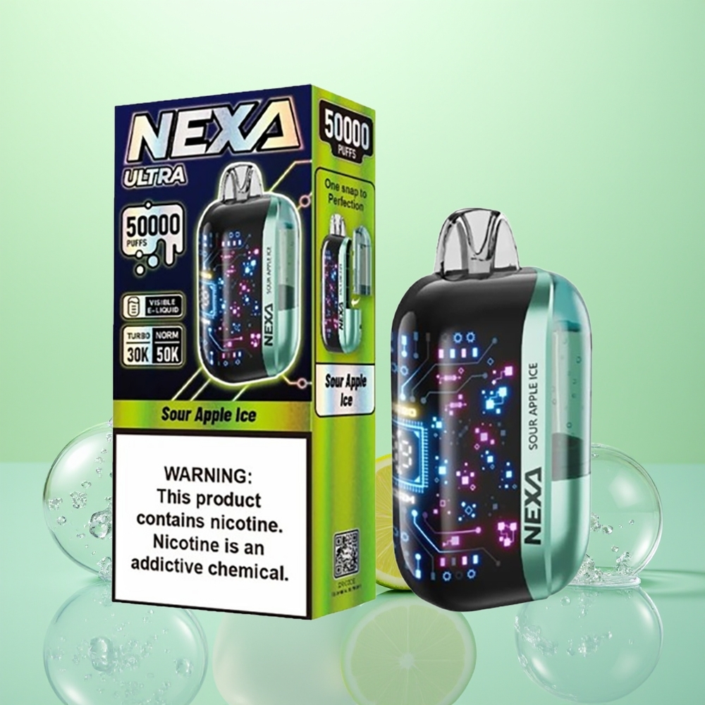 NEXA Ultra 50000 Pomme Acidulée Glace avec 20ml et 5% Nicotine