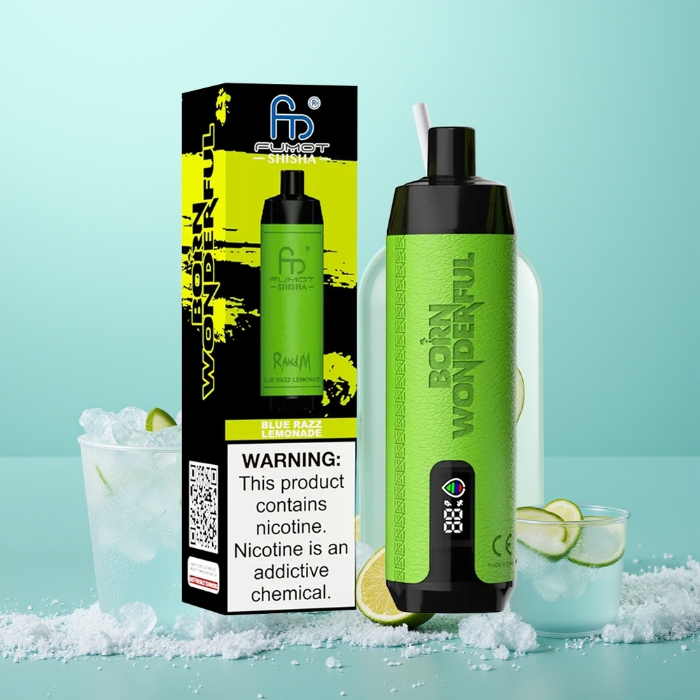 RandM Fumot Shisha 10000 Citronnade Bleu Razz à la LED et Mesh 0,6ohm