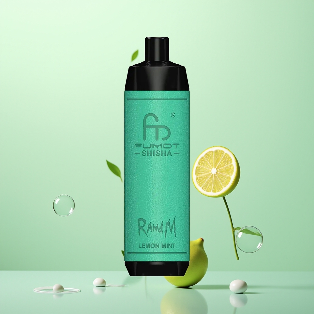RandM Fumot Shisha 10000 Menthe Citronnée avec Indicateur LED et 18ml