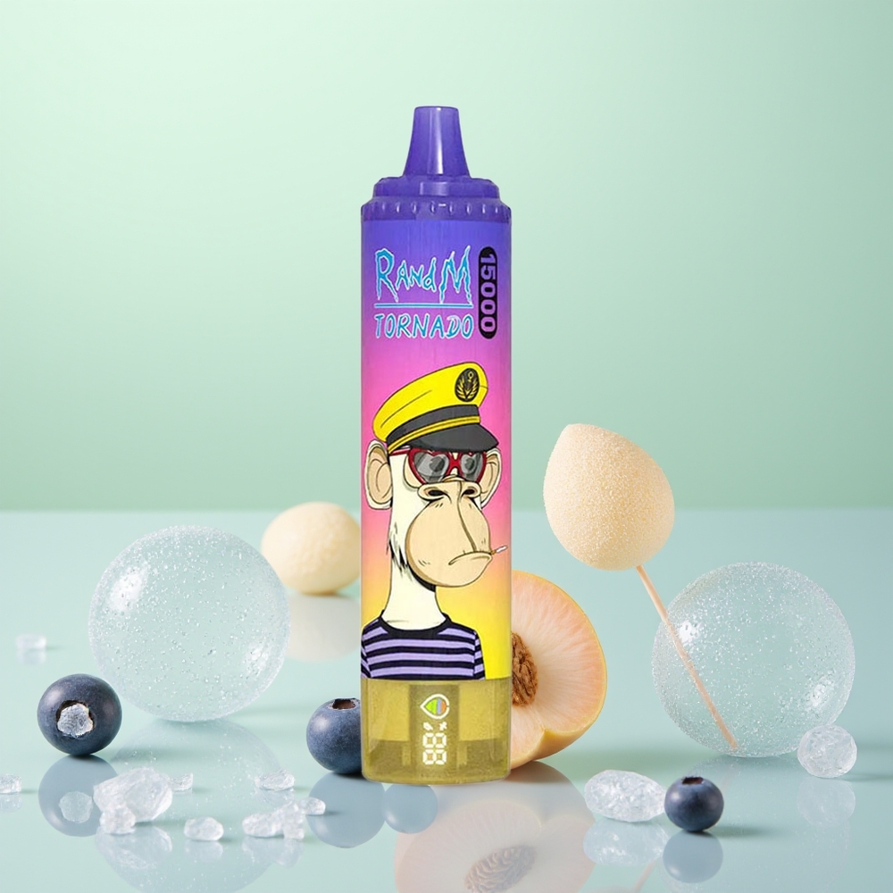 RandM Fumot Tornado 15000 Bonbon Pêche Myrtille 25ml 850mAh