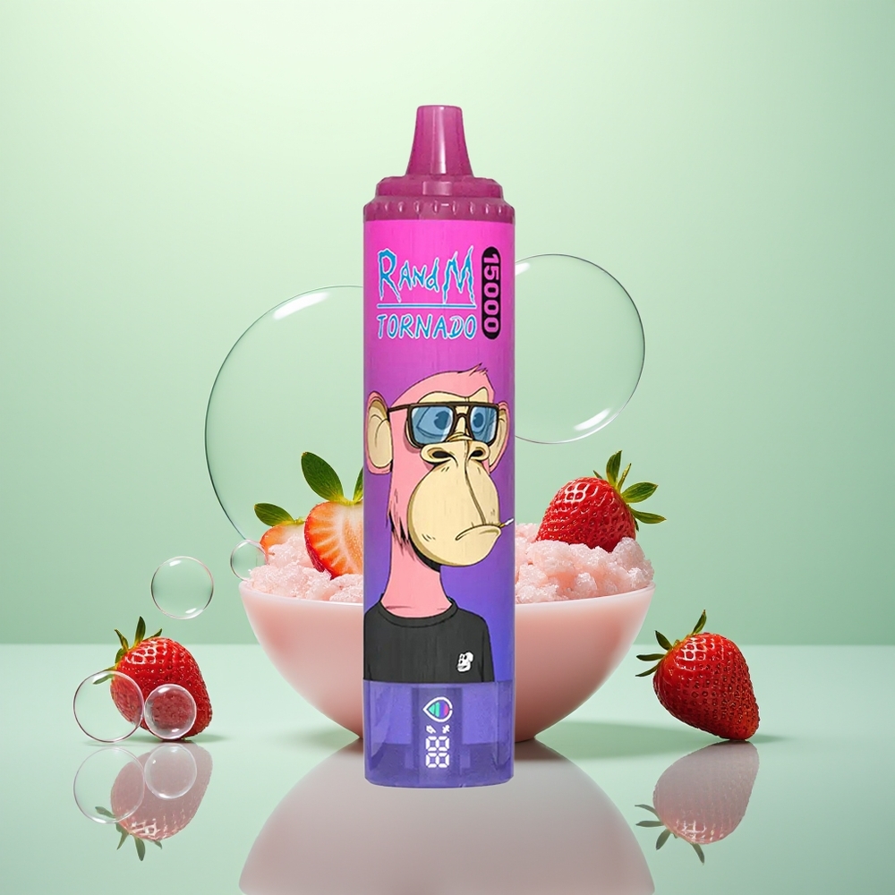 RandM Fumot Tornado 15000 Fraise Raisin LCD Type-C Rechargeable
