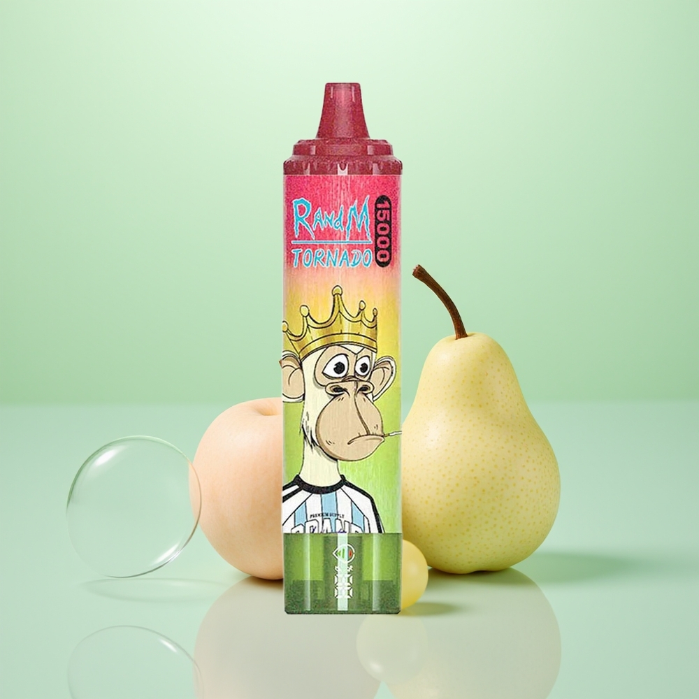 RandM Fumot Tornado 15000 Poire Pêche Pomme LCD Type-C