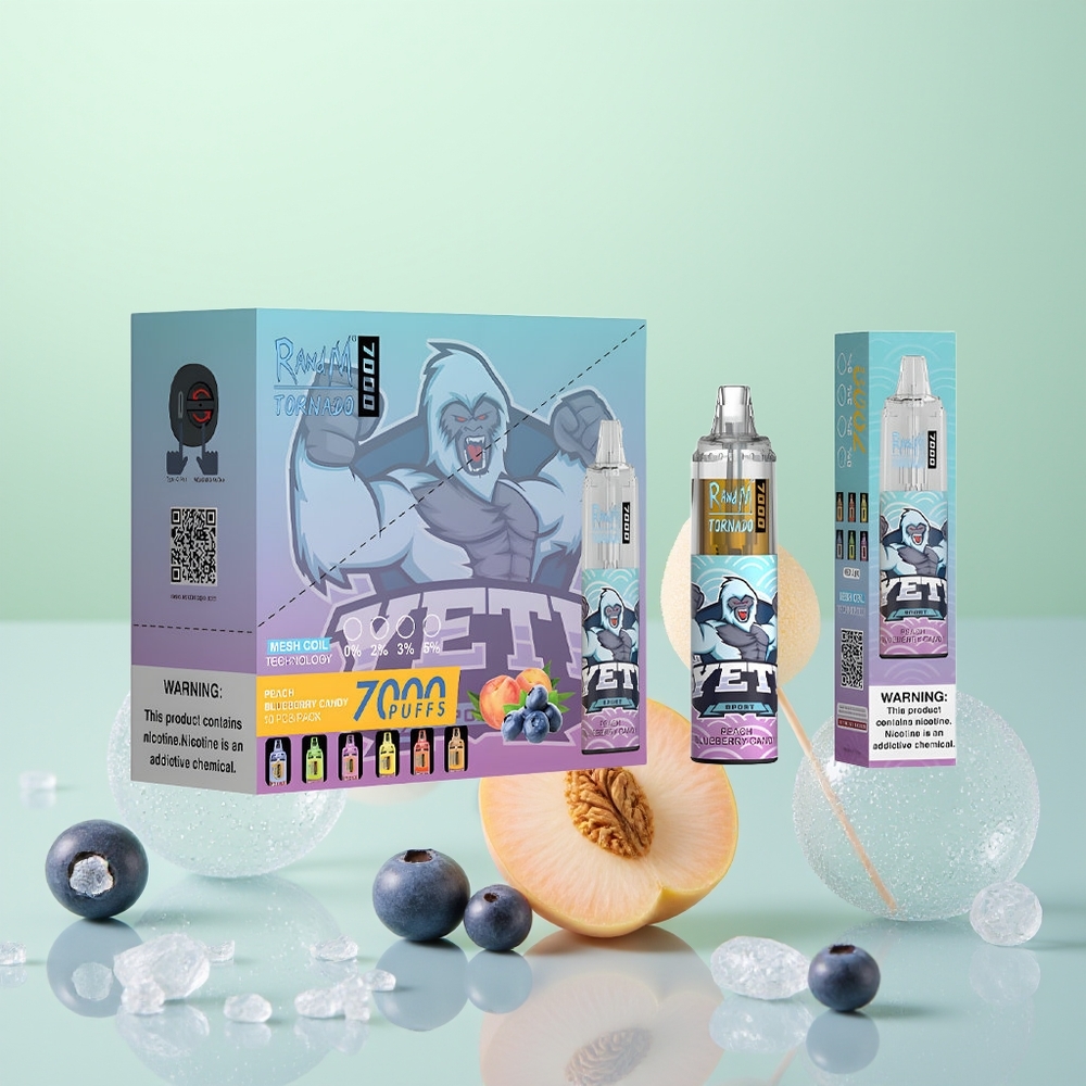 RandM Fumot Tornado 7000 Bonbon Pêche Myrtille 14ML 850MAH