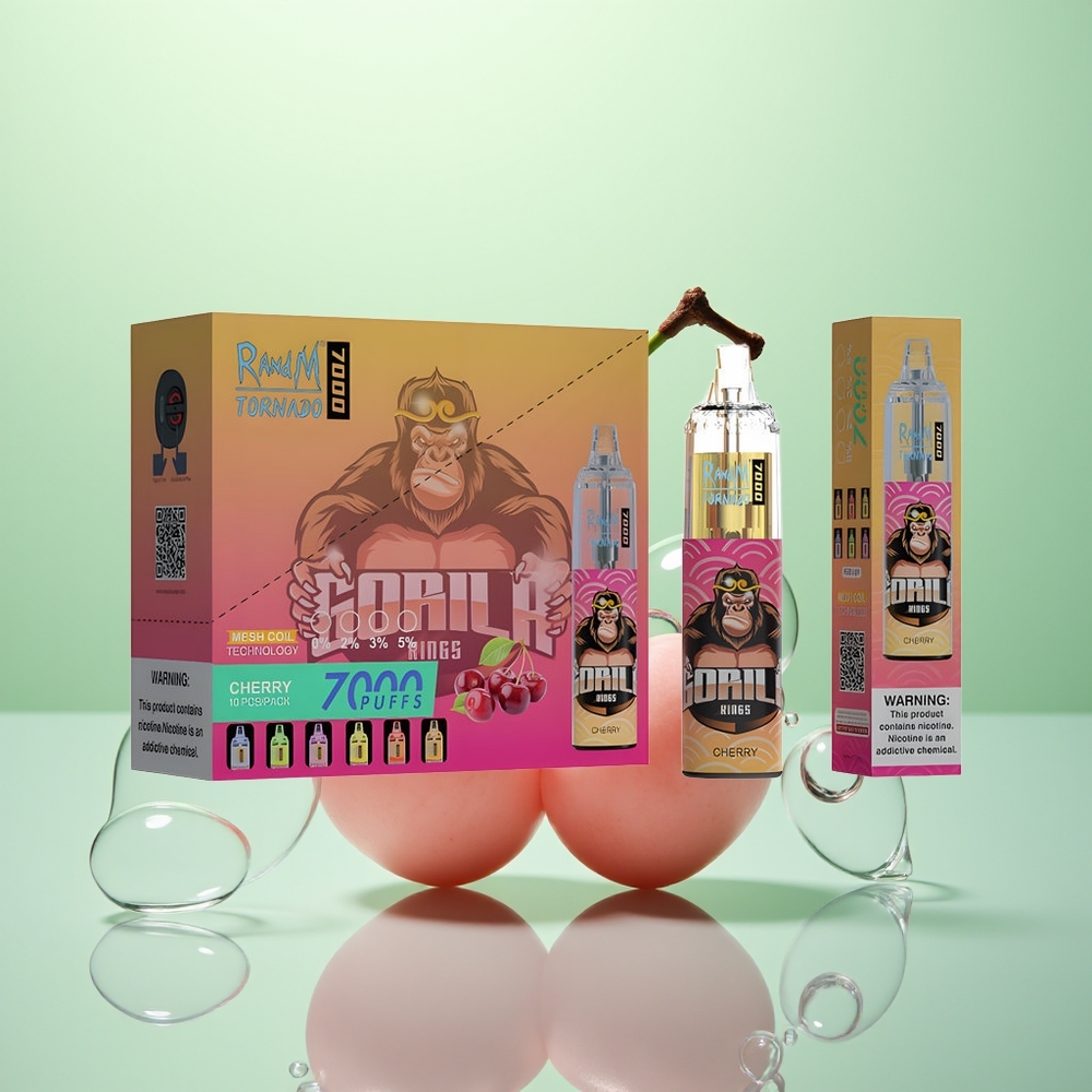 RandM Fumot Tornado 7000 Cerise Éclat 14ML Lumière RGB