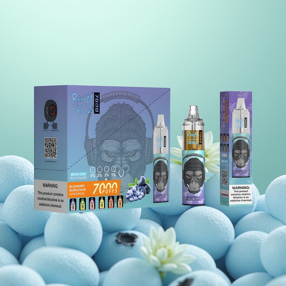 RandM Fumot Tornado 7000 Chewing-Gum à la Myrtille 7000 Puffs 14 ML