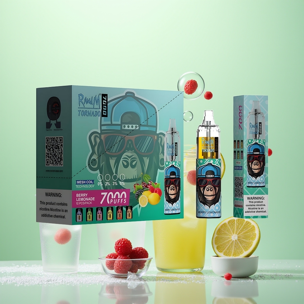 RandM Fumot Tornado 7000 Citronnade Baie Mesh Lumière RGB
