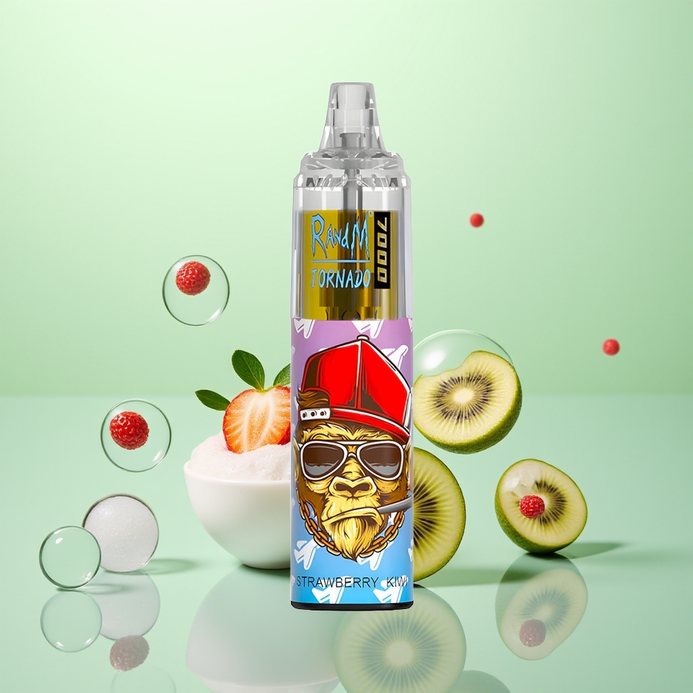 RandM Fumot Tornado 7000 Fraise Kiwi Lumière Réglable